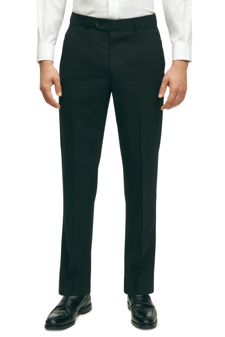 Performance Water Repellent Wool Suit Pants, Main, color, BLACK