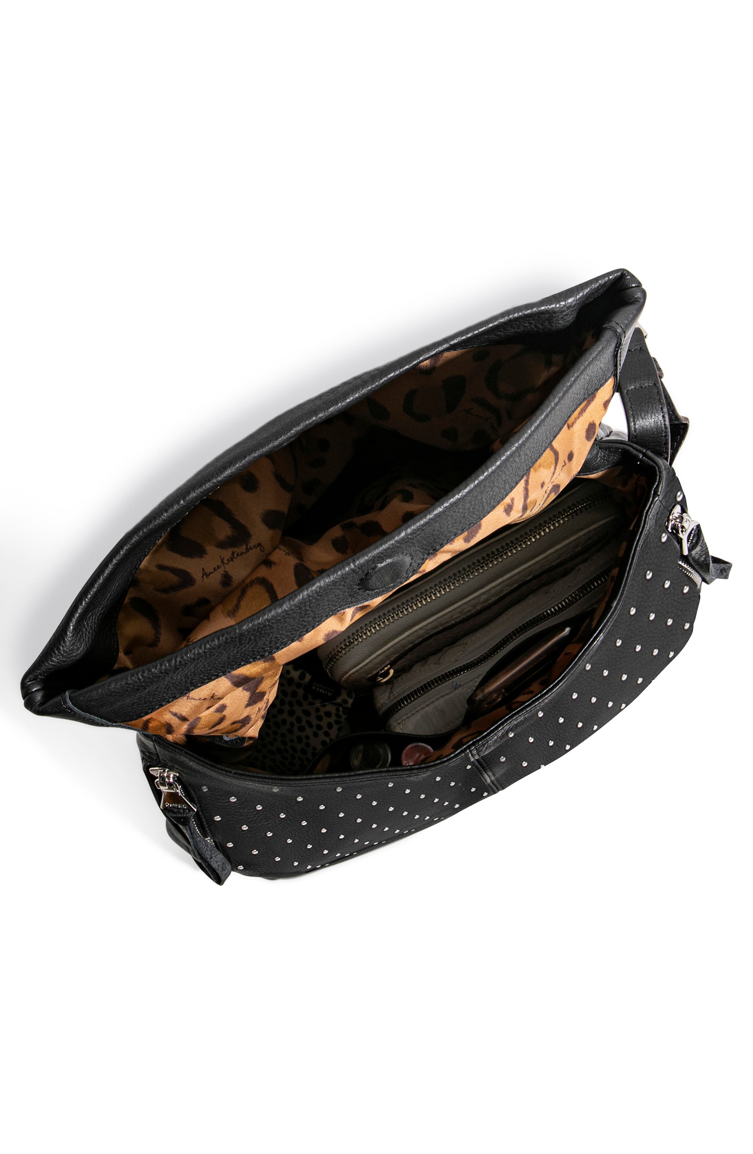 Kestenberg Bali Hobo Bag, Alternate, color, BLACK MICRO STUDS