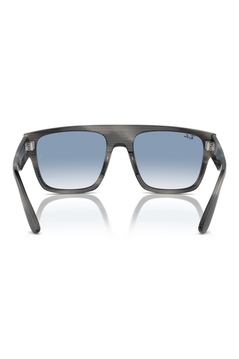 57mm Square Sunglasses, Alternate, color, BRNSTRPGRN