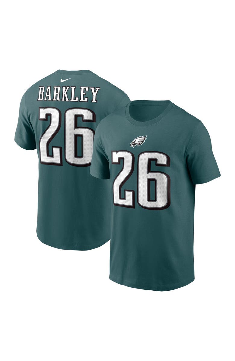 Nike Men's Nike Saquon Barkley Midnight Green Philadelphia Eagles Player Name & Number T-Shirt, Main, color, Green