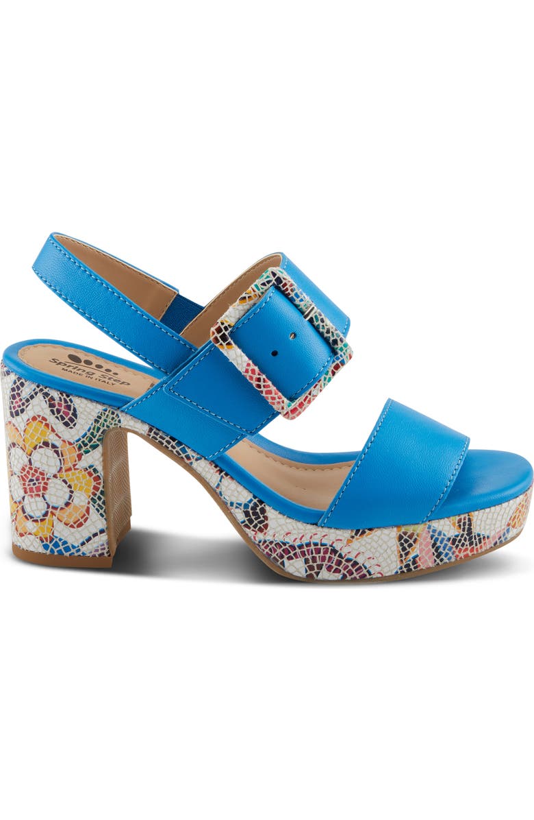 Spring Step Azucar Slingback Sandal, Alternate, color, Royal Blue Multi