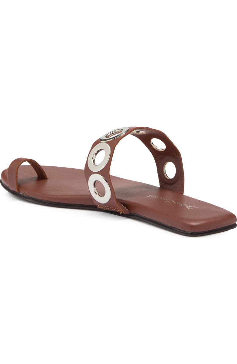 Jeffrey Campbell Riveted Slide Sandal, Alternate, color, Cognac Silver