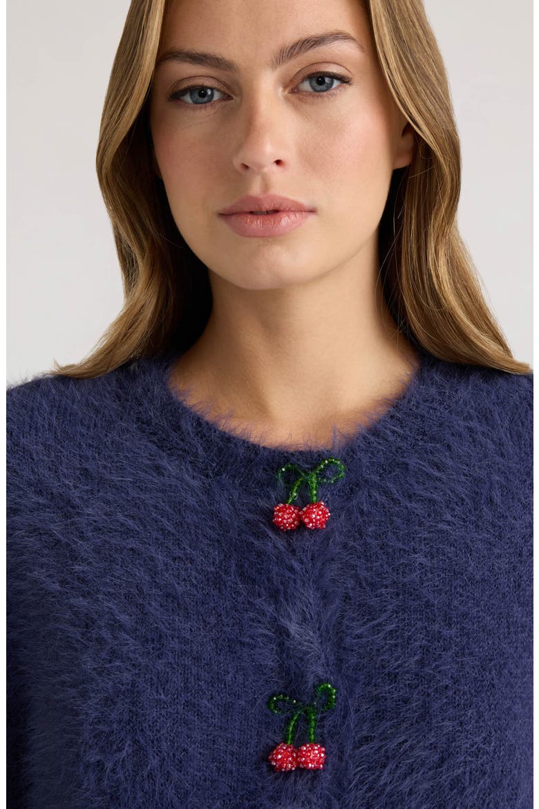 Cherry Front Cardigan, Alternate, color, DENIM BLUE