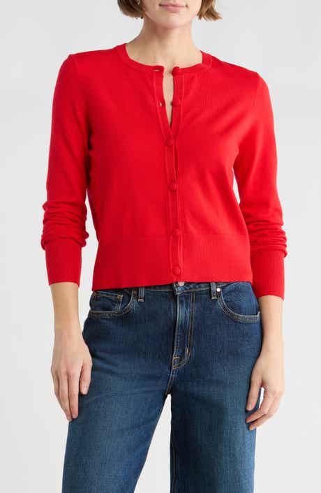 French Connection Covered Button Cardigan