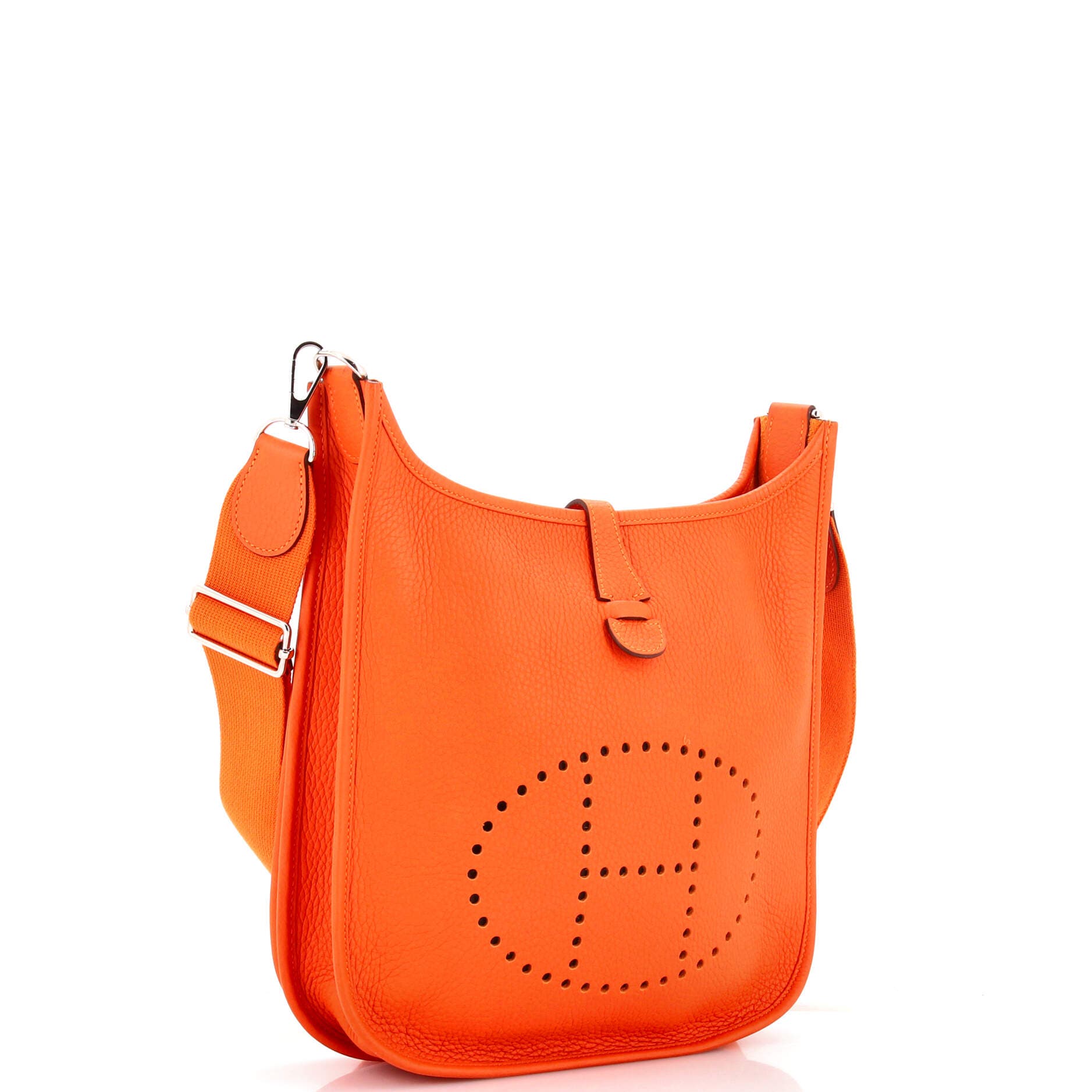 Pre-Owned Hermes Evelyne Bag Gen III Clemence PM, Alternate, color, Feu