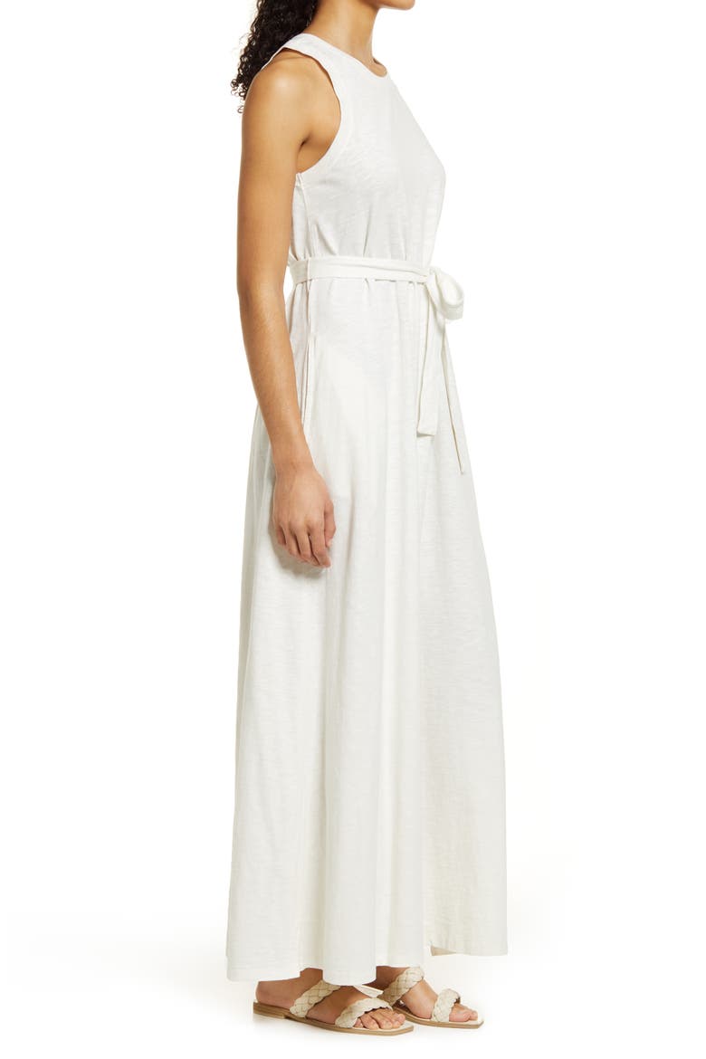 Sleeveless Organic Cotton Knit Maxi Dress, Alternate, color, IVORY