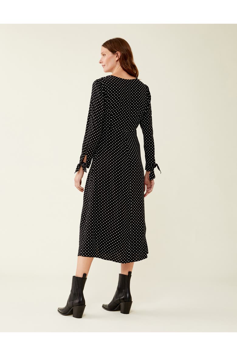 Laine Polka Dot Spot Midi Dress, Alternate, color, Black Spot