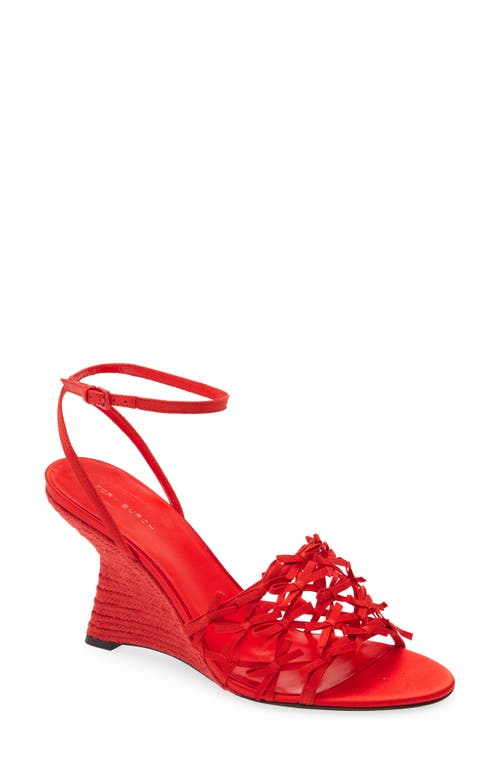 Shop Tory Burch Mini Bow Espadrille Ankle Strap Wedge Sandal