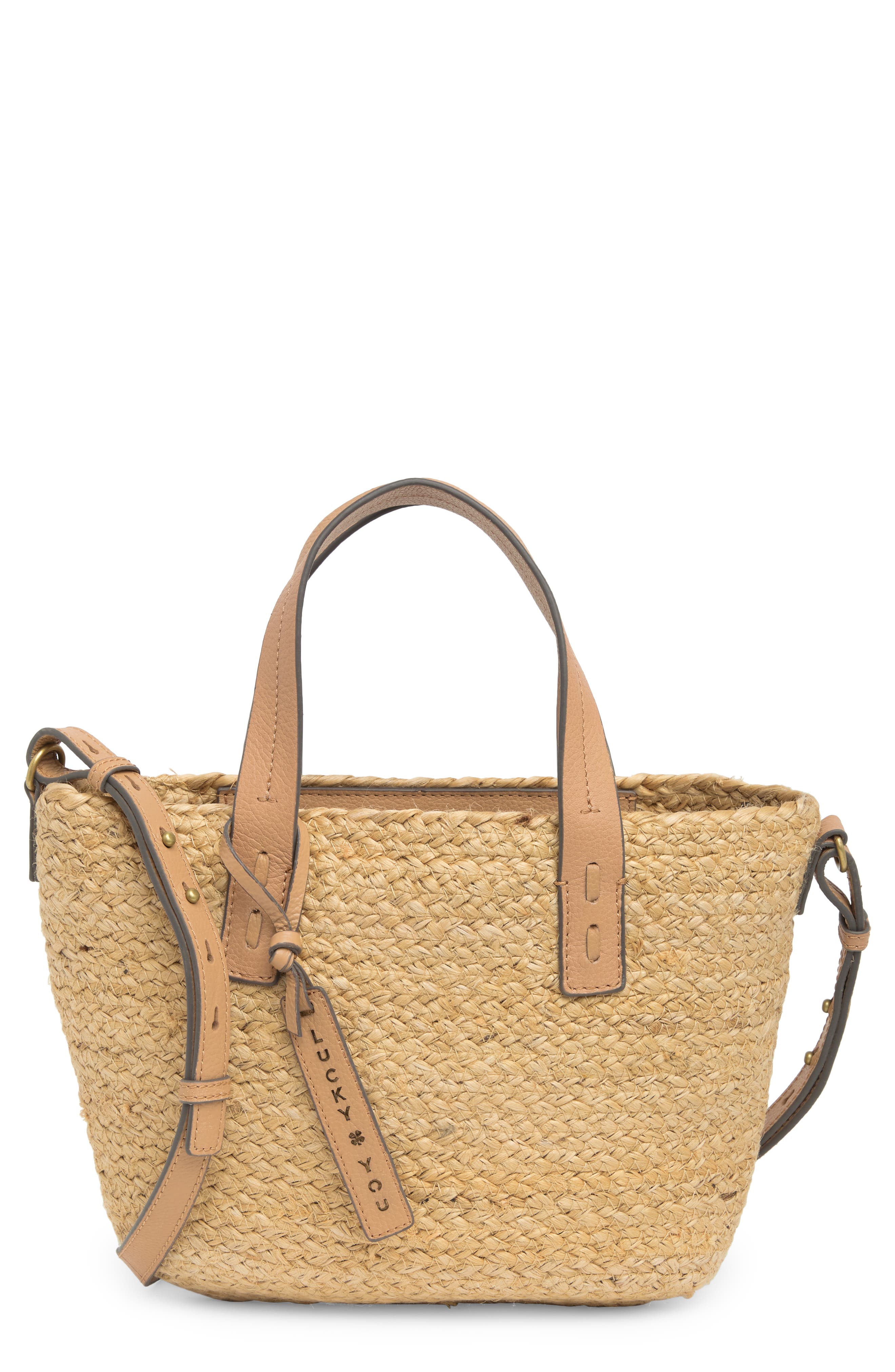 Lucky Brand Zati Jute Small Tote, Main, color, 