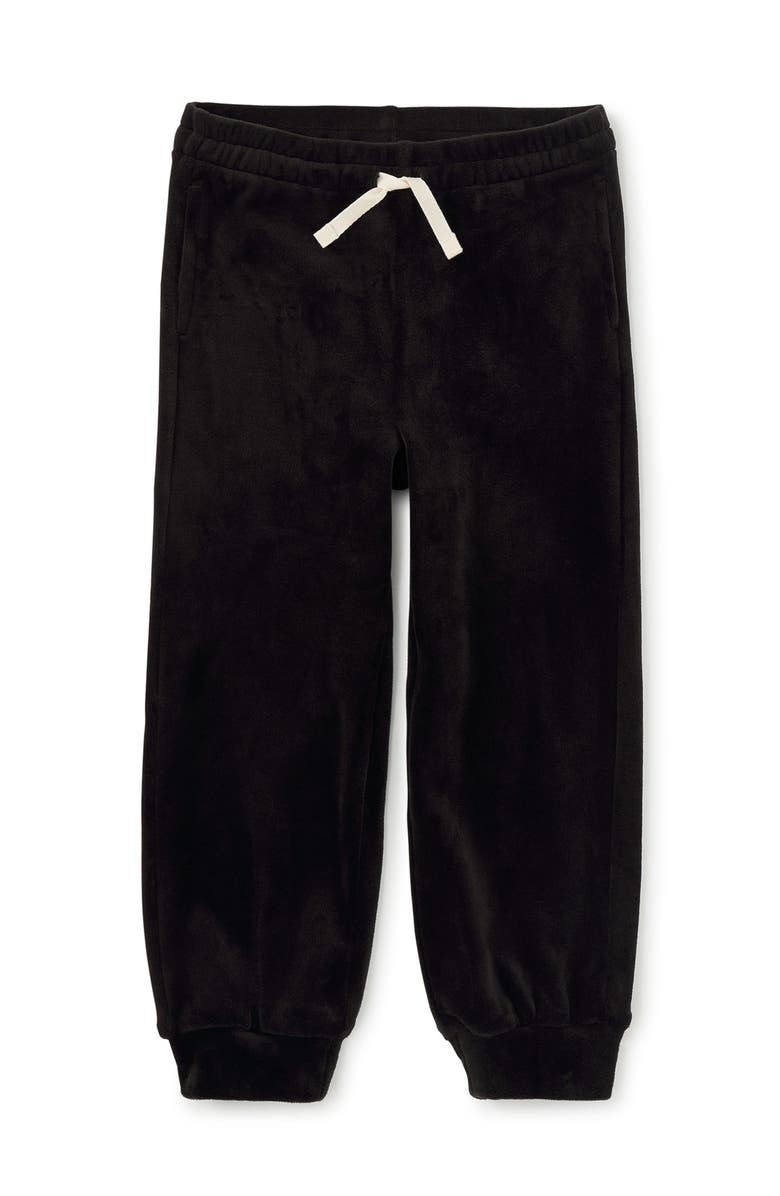 Tea Collection Easy Fit Very Velour Joggers, Alternate, color, Jet Black