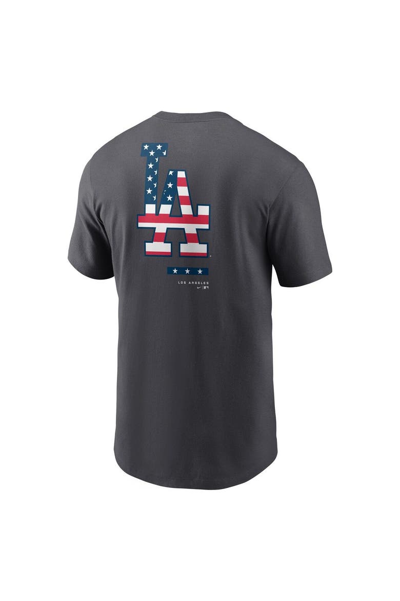 Men's Nike Anthracite Los Angeles Dodgers Americana T-Shirt, Alternate, color, Anthracite