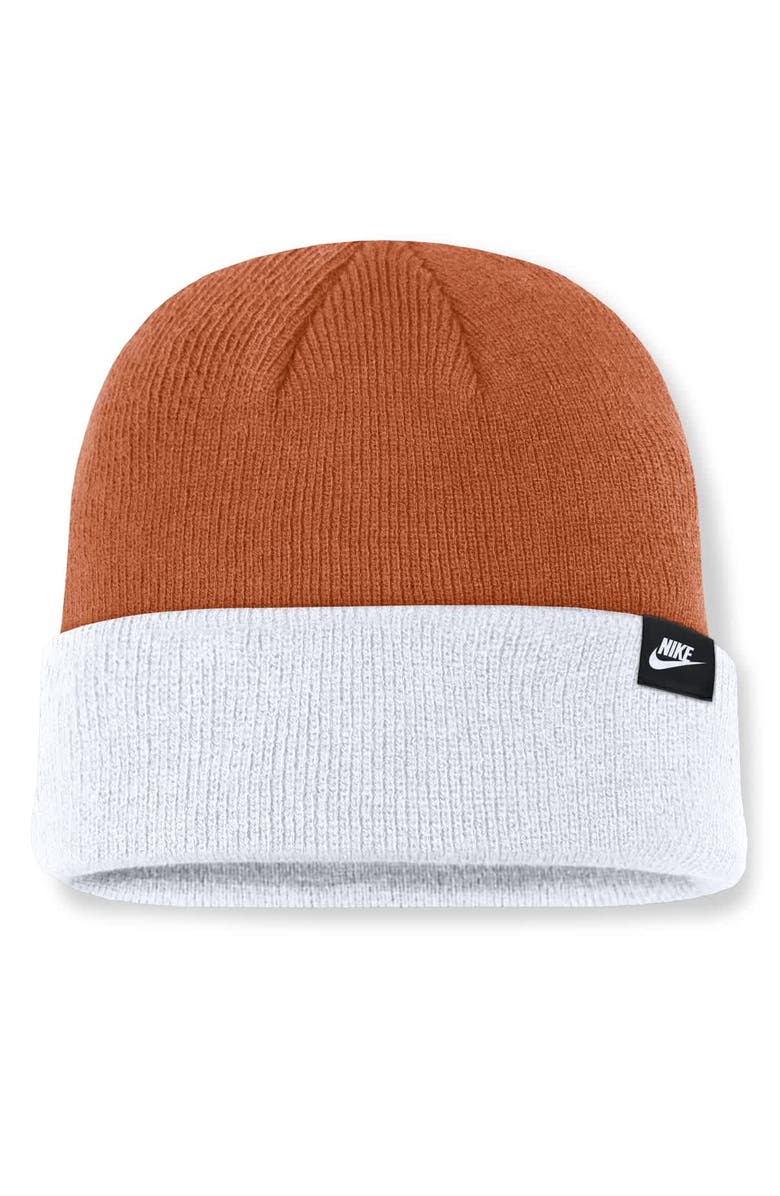 Nike Men's Nike Texas Orange/White Texas Longhorns Legacy Terra Cuffed Knit Hat, Alternate, color,