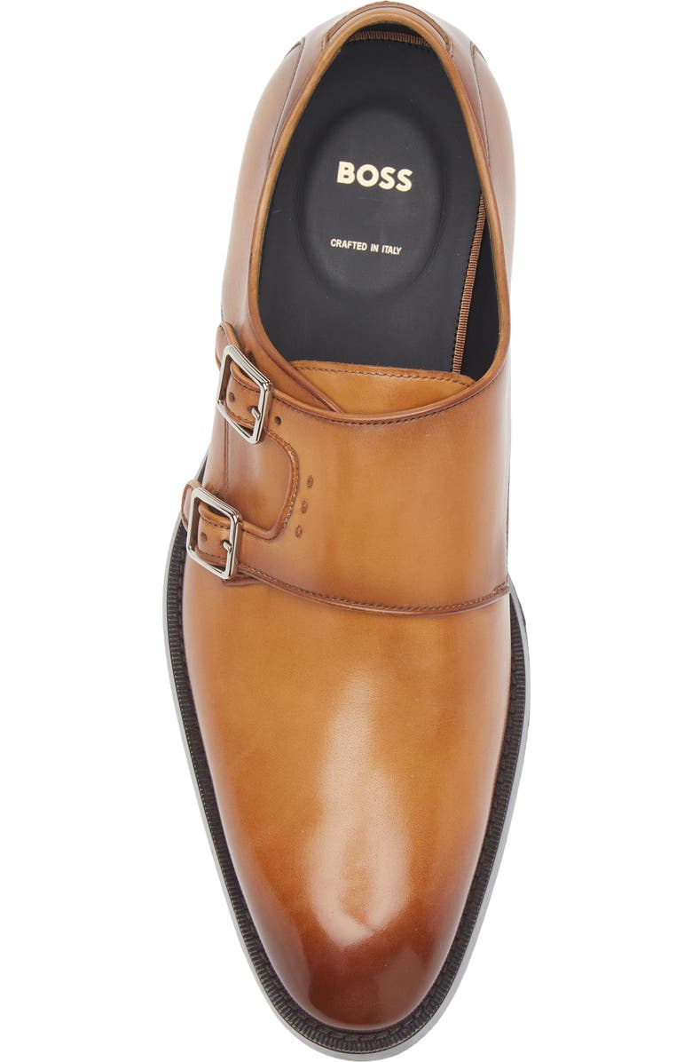 BOSS Rill Monk Strap Shoe, Alternate, color, Medium Brown