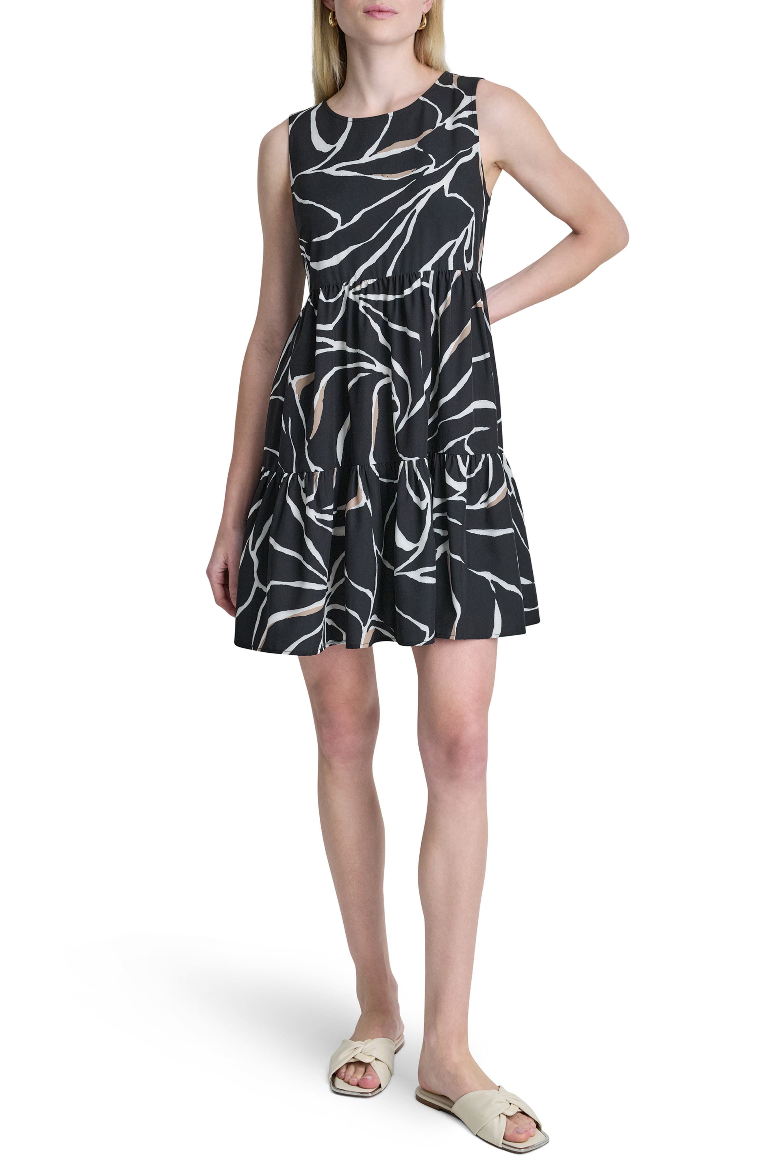 DKNY Commuter Sleeveless Swing Minidress
