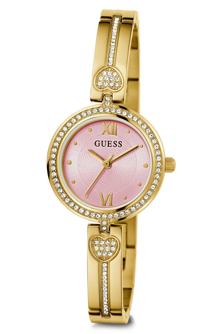Lovey Crystal Bracelet Watch, 27mm, Alternate, color, PINK