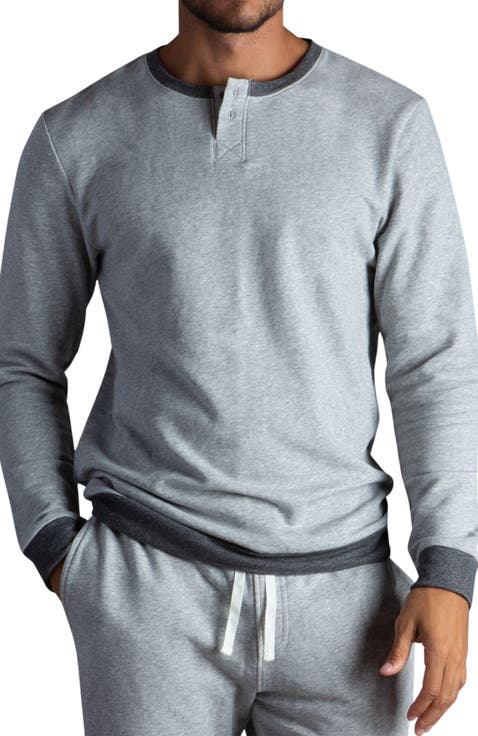 Men's Absolute Stretch French Terry Lounge Henley Crew