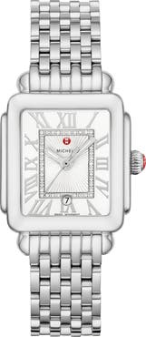 MICHELE Deco Madison Mid Diamond Dial Bracelet Watch, 29mm x 31mm