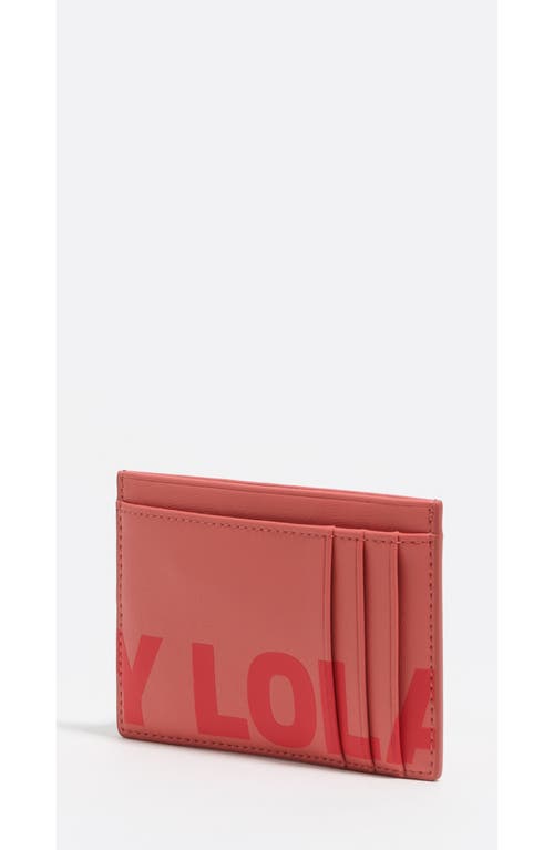 Bimba Y Lola Recycled Leather Card Holder In Pink
