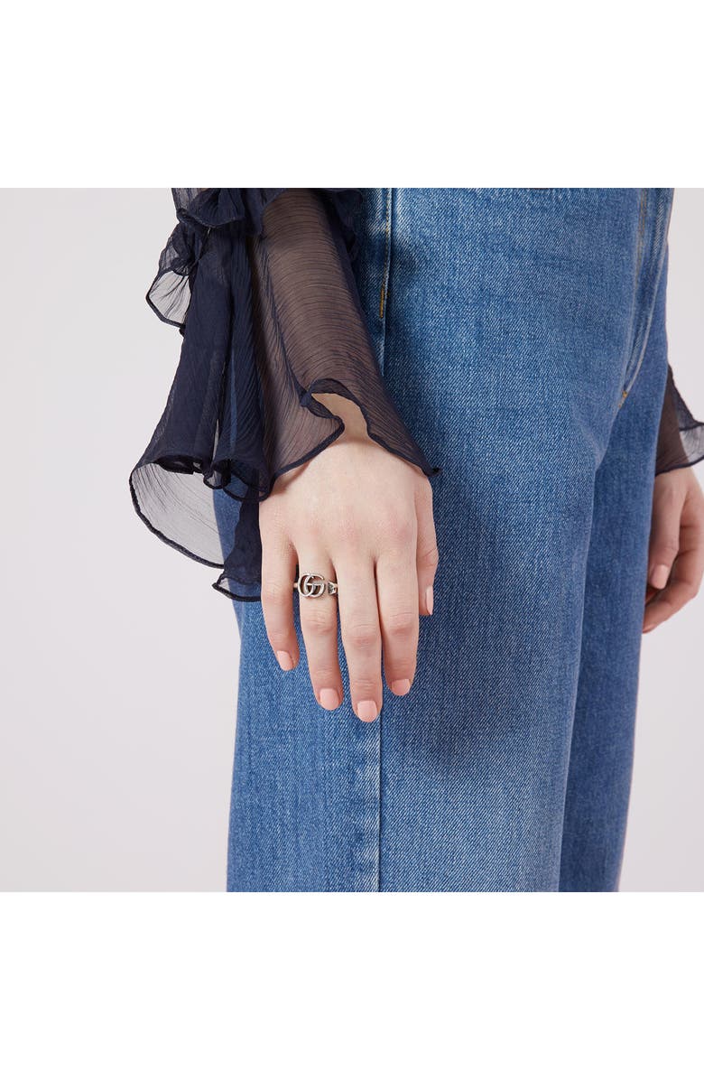 Gucci GG Open Key Ring, Alternate, color,