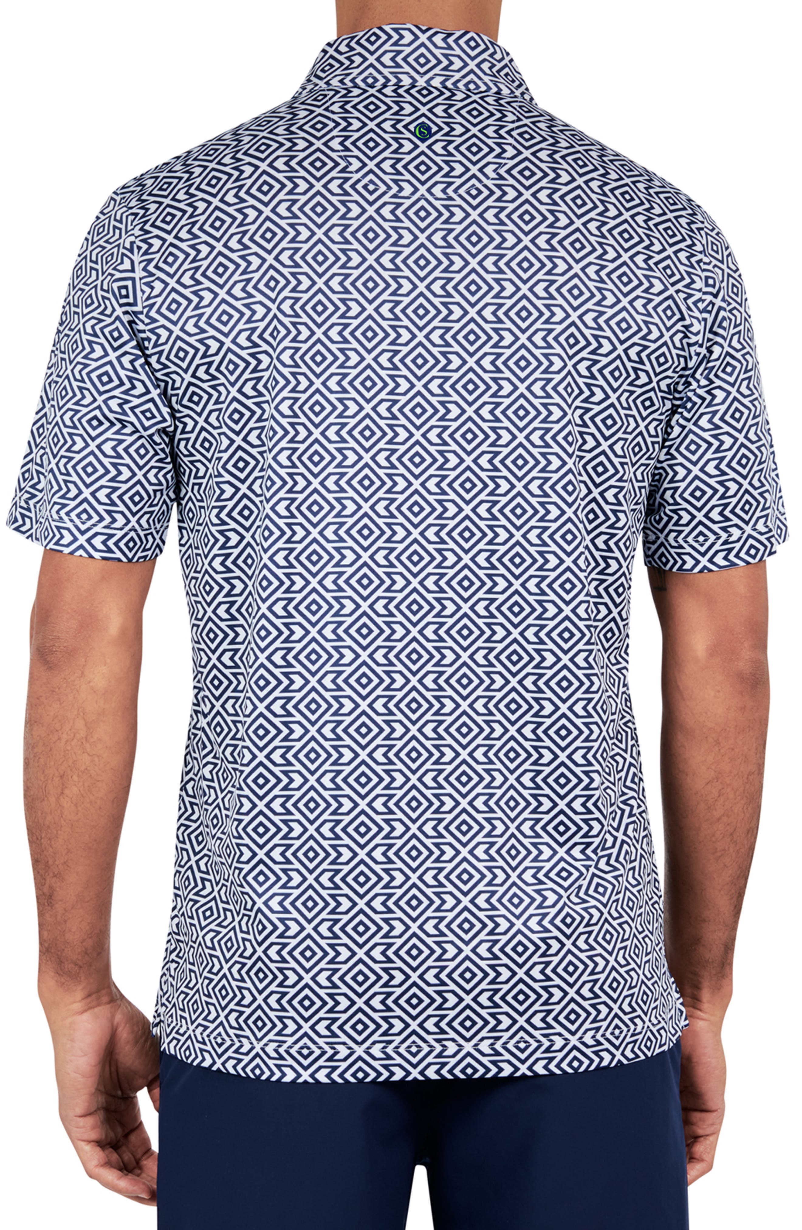 Geo Diamond Print Performance Golf Polo - image 2