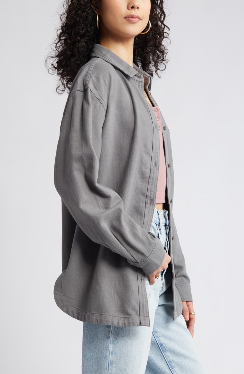 BP. Oversize Cotton Twill Shirt, Alternate, color, 