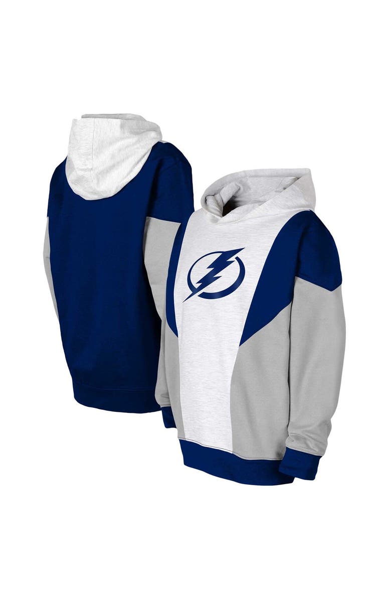 Outerstuff Youth Ash/Blue Tampa Bay Lightning Champion League Fleece Pullover Hoodie, Main, color, Ash