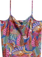 Tahari ASL Tropical Print Satin Camisole