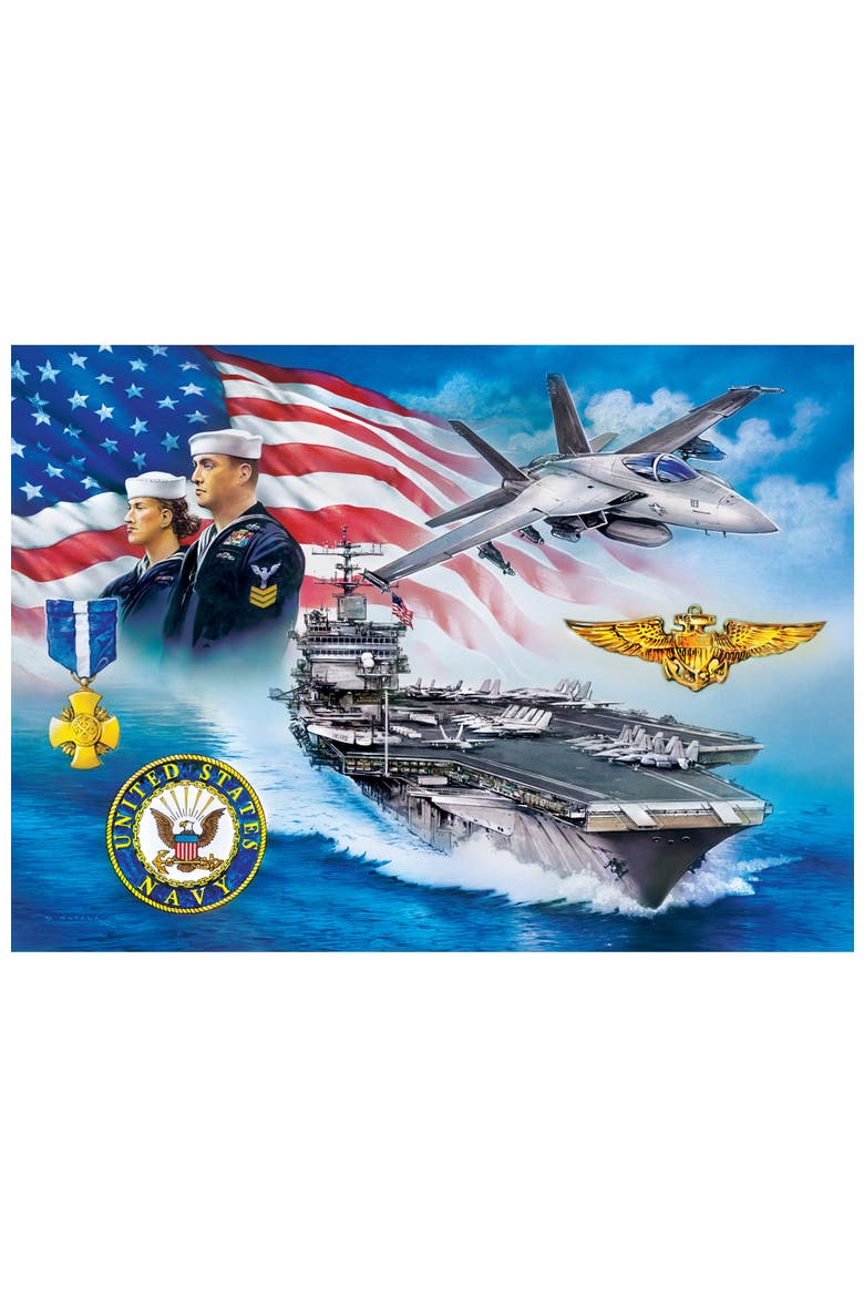 US Navy Anchors Away 1000 Piece Puzzle, Alternate, color, Multicolor