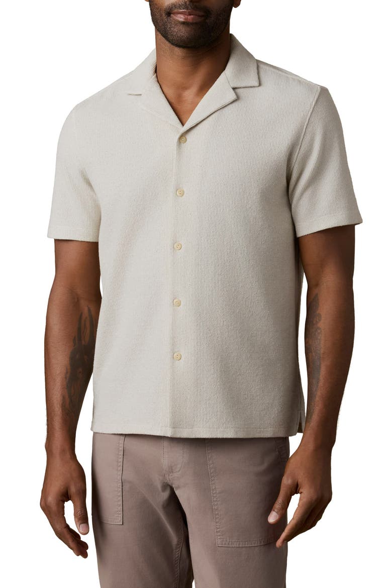 Oasis Button-Up Camp Shirt, Main, color, ROCK COAST