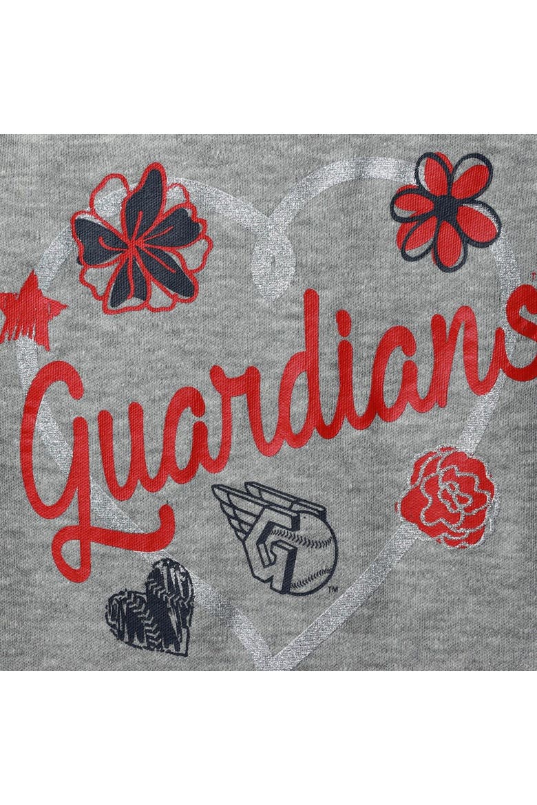 Girls Newborn & Infant Navy/Red/Heathered Gray Cleveland Guardians 3-Pack Batter Up Bodysuit Set, Alternate, color, Navy