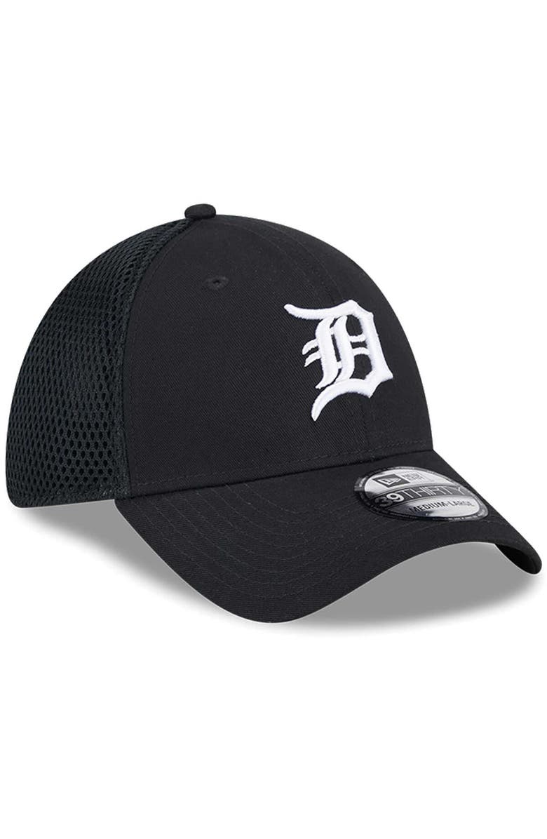 New Era Men's New Era Detroit Tigers Evergreen Black & White Neo 39THIRTY Flex Hat, Alternate, color,