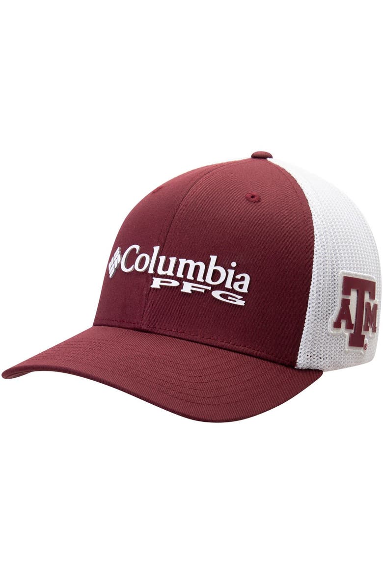 Men's Columbia Maroon Texas A&M Aggies Collegiate PFG Flex Hat, Main, color, Maroon