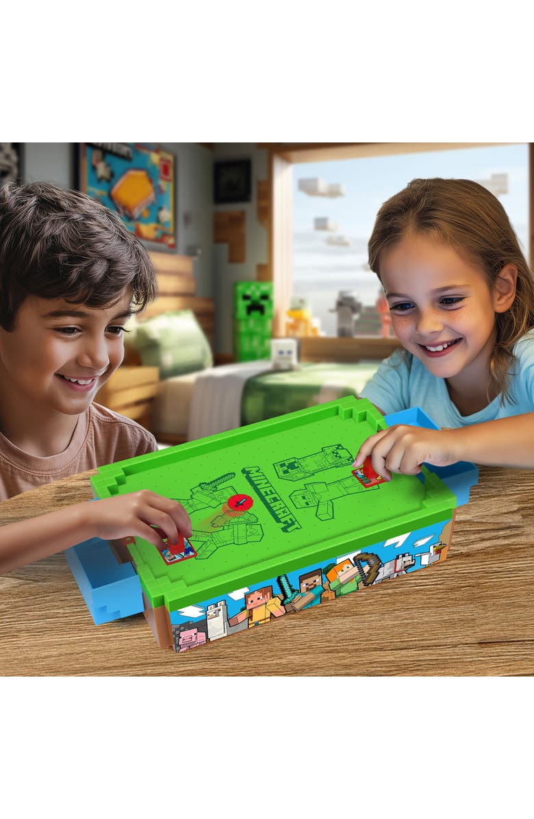 MINECRAFT Mini Arcade Air Hockey, Overworld, 14 Inch Motorized Tabletop Game, Alternate, color, Multicolored