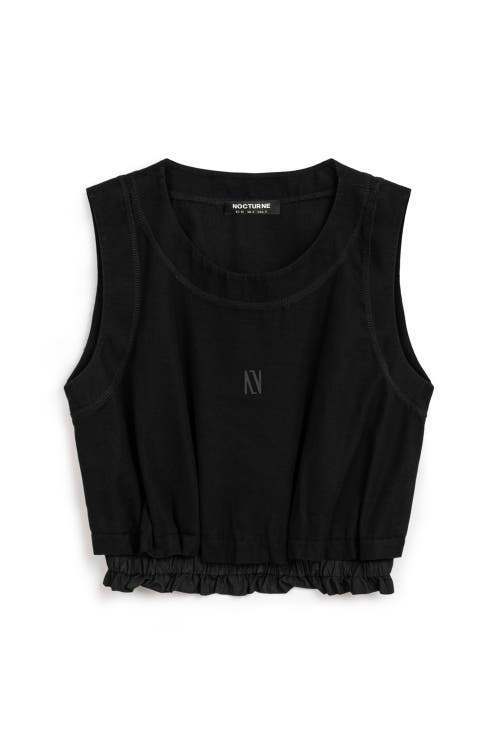 NOCTURNE NOCTURNE CROP TOP WITH PRINTED DETAIL