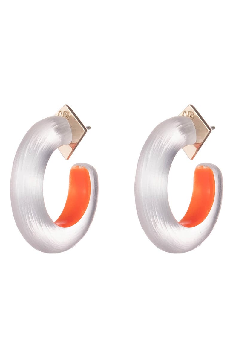 Alexis Bittar Small Skinny Hoop Earrings, Alternate, color, 