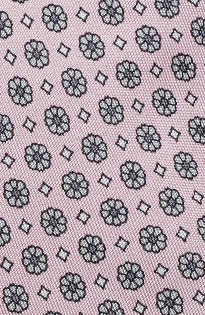 Jack Victor Belmont Floral Medallion Print Silk Tie, Alternate, color, Pink