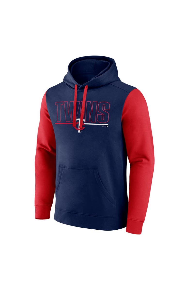 FANATICS Men's Fanatics Navy Minnesota Twins Outline Fleece Pullover Hoodie, Alternate, color, Navy