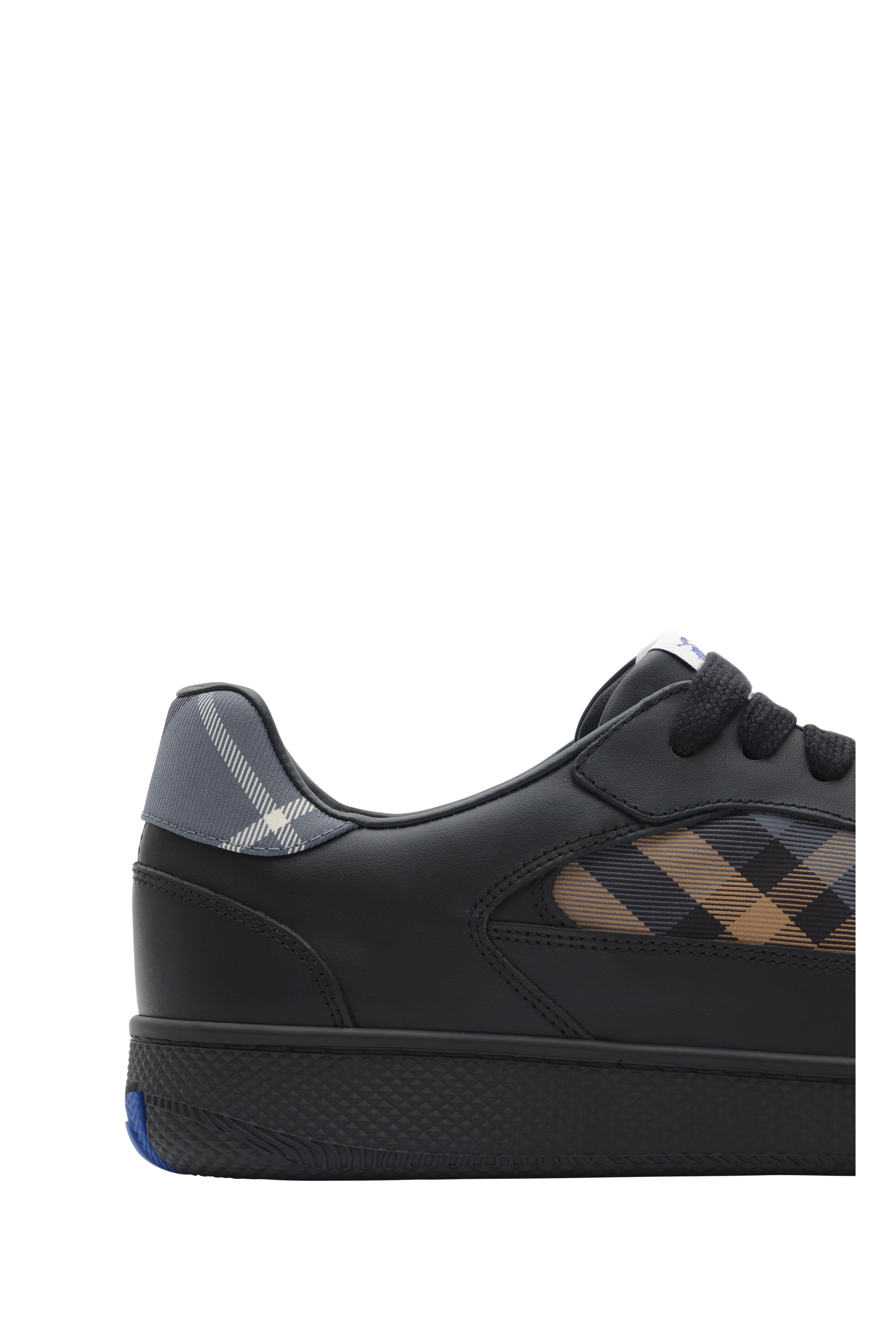 Мужские кроссовки Burberry Leather and Check Terrace Sneakers — фото 6