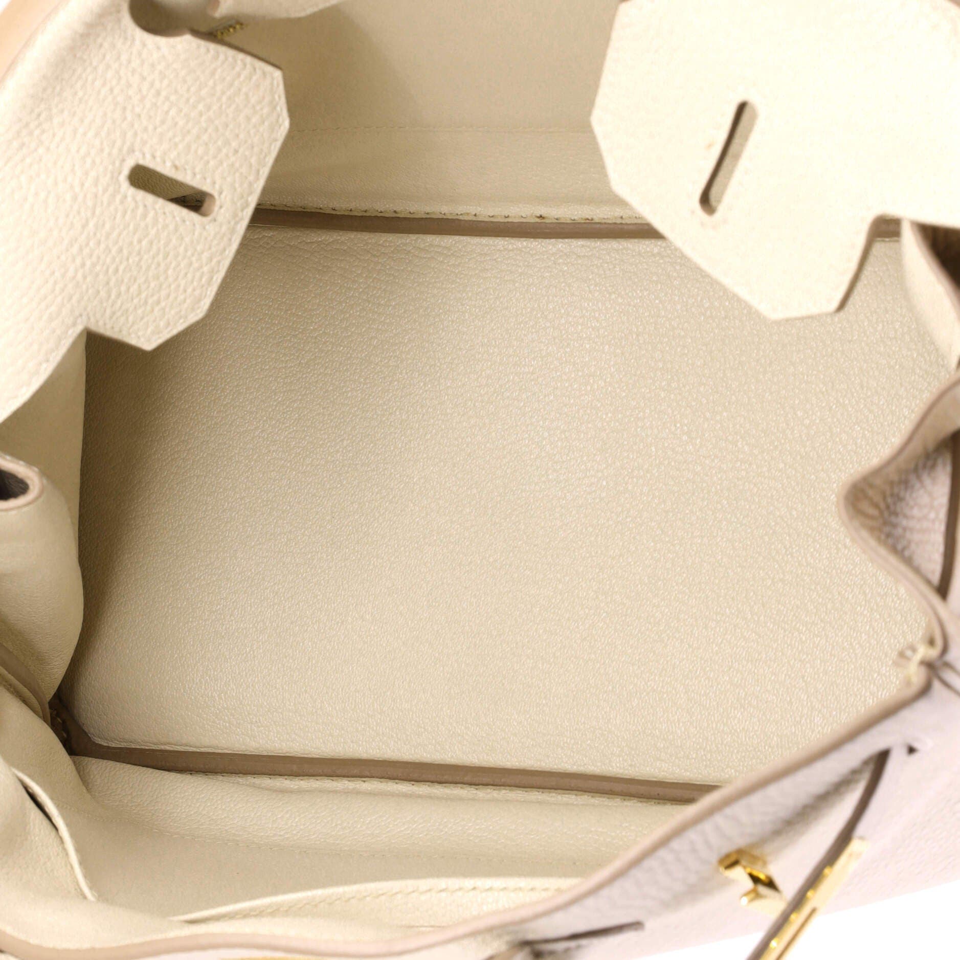 Pre-Owned Hermes Birkin Handbag Light Clemence with Gold Hardware 30, Alternate, color, Craie