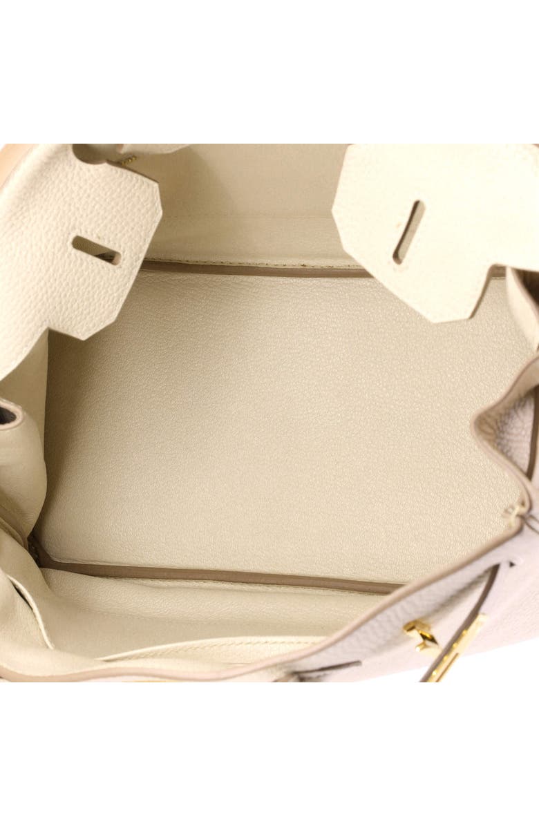 Pre-Owned Hermes Birkin Handbag Light Clemence with Gold Hardware 30, Alternate, color, Craie