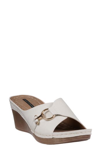 Gc Shoes Bay Wedge Sandal In White