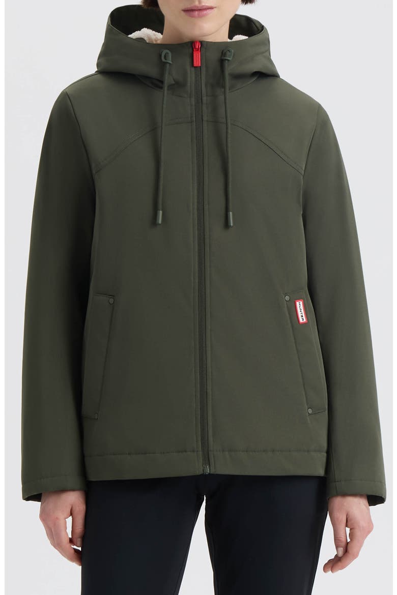 Blake Water Repellent Rain Jacket, Main, color, HUNTER GREEN