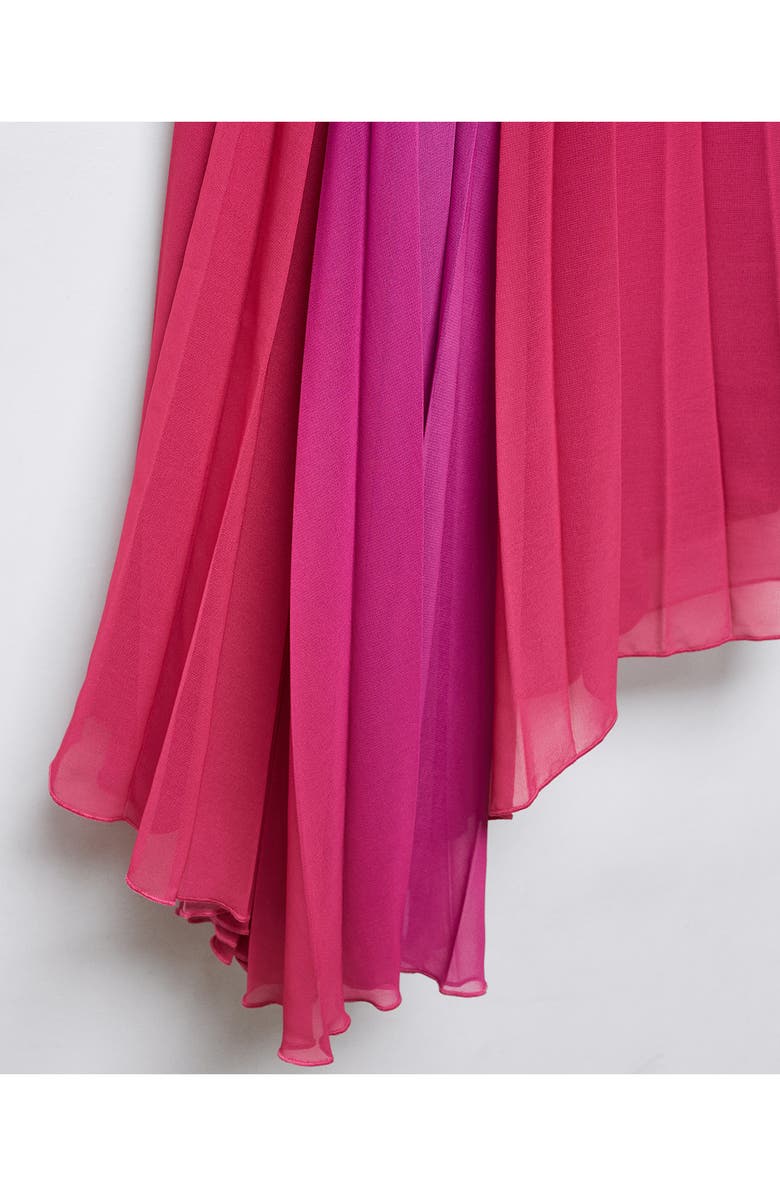 MANGO Ombré Pleated Asymmetric Hem Skirt, Alternate, color, 