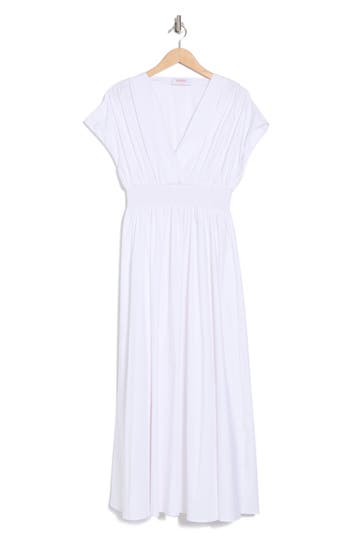 Shop Renee C Smocked Waist Dress In White
