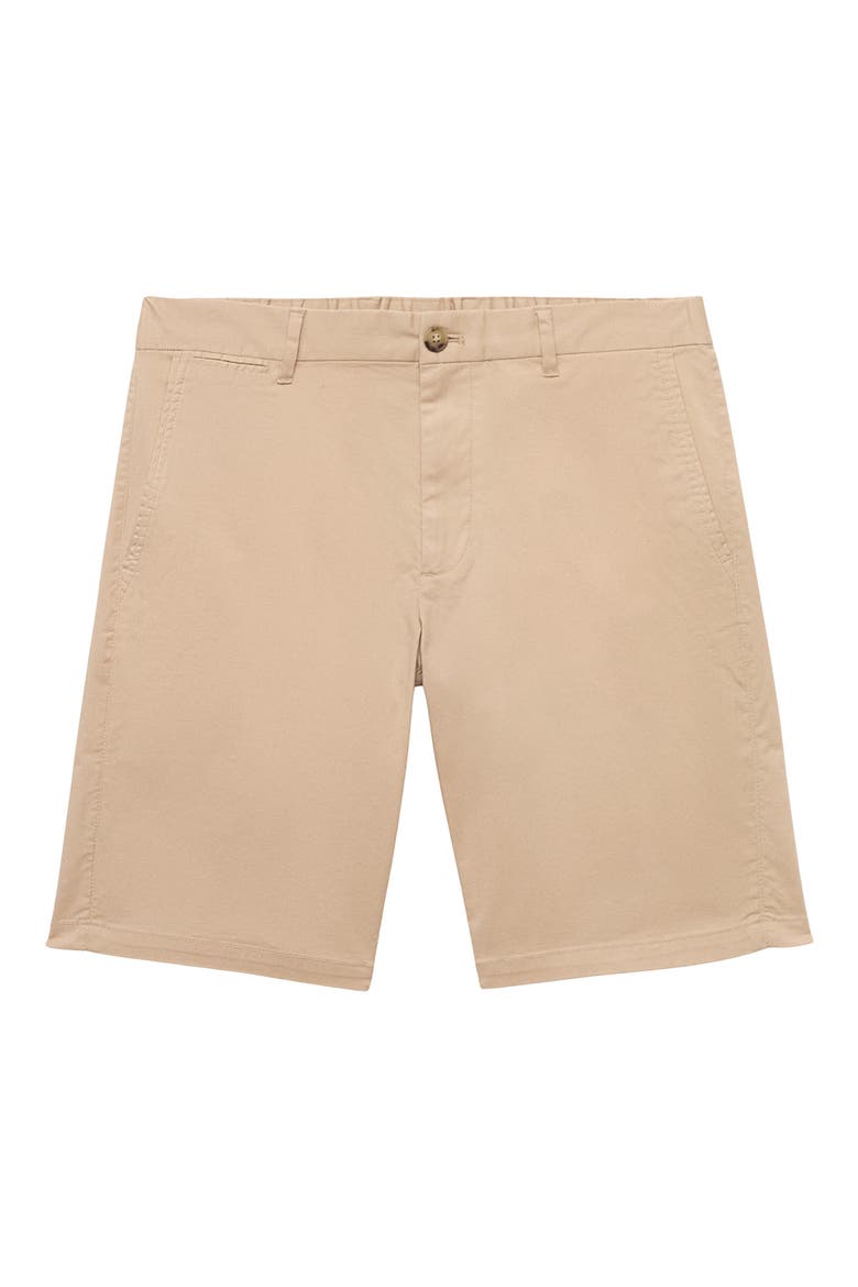 Slim Fit Flat Front Bermuda Chino Shorts, Alternate, color, BEIGE