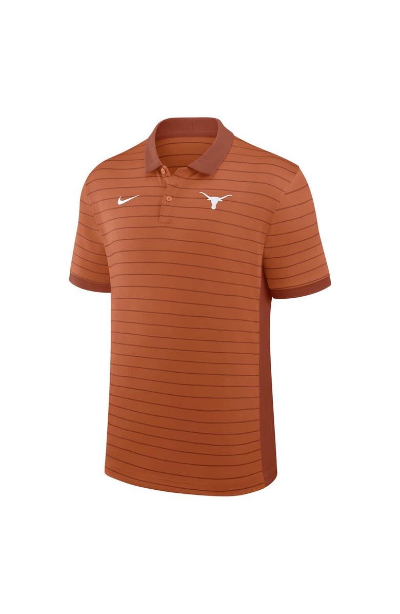 Nike Men's Nike Texas Orange Texas Longhorns 2025 Early Season Coaches Sideline Victory Stripe Performance Polo, Alternate, color, Burnt Orange