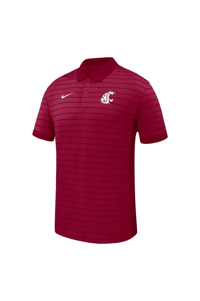Men's Nike Crimson Washington State Cougars 2025 Early Season Coaches Sideline Victory Stripe Performance Polo, Alternate, color, Crimson