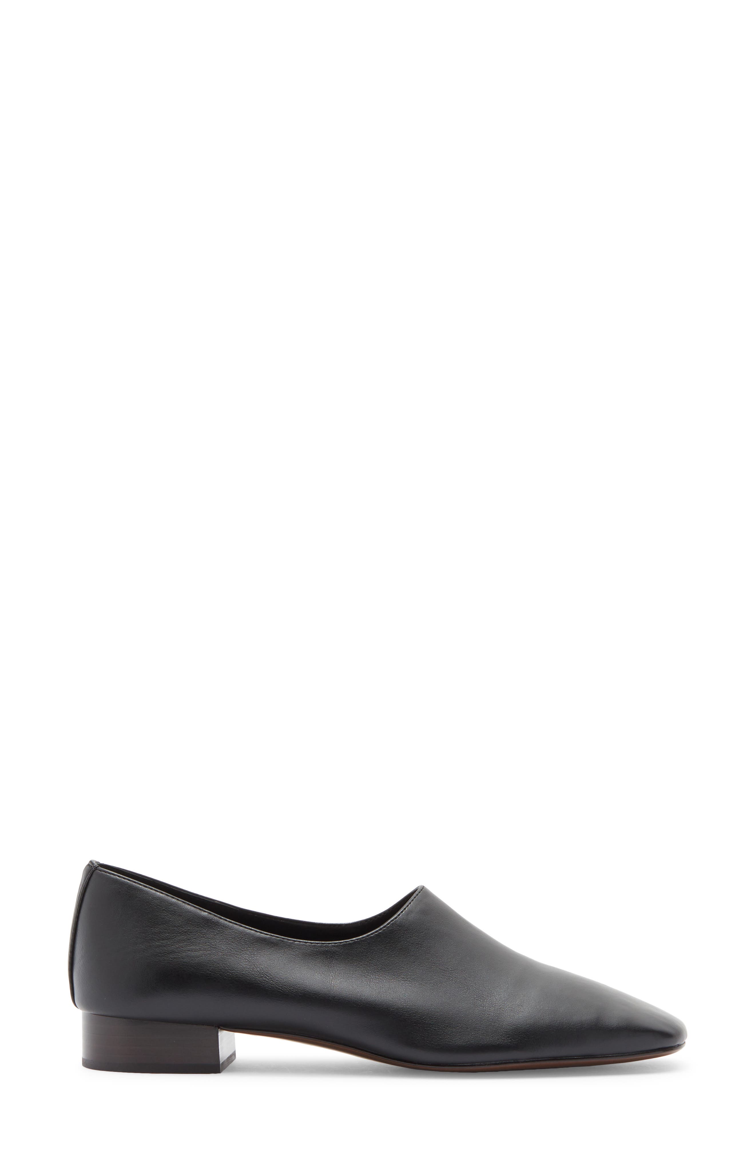 Common Faux Leather Flat, Alternate, color, BLACK