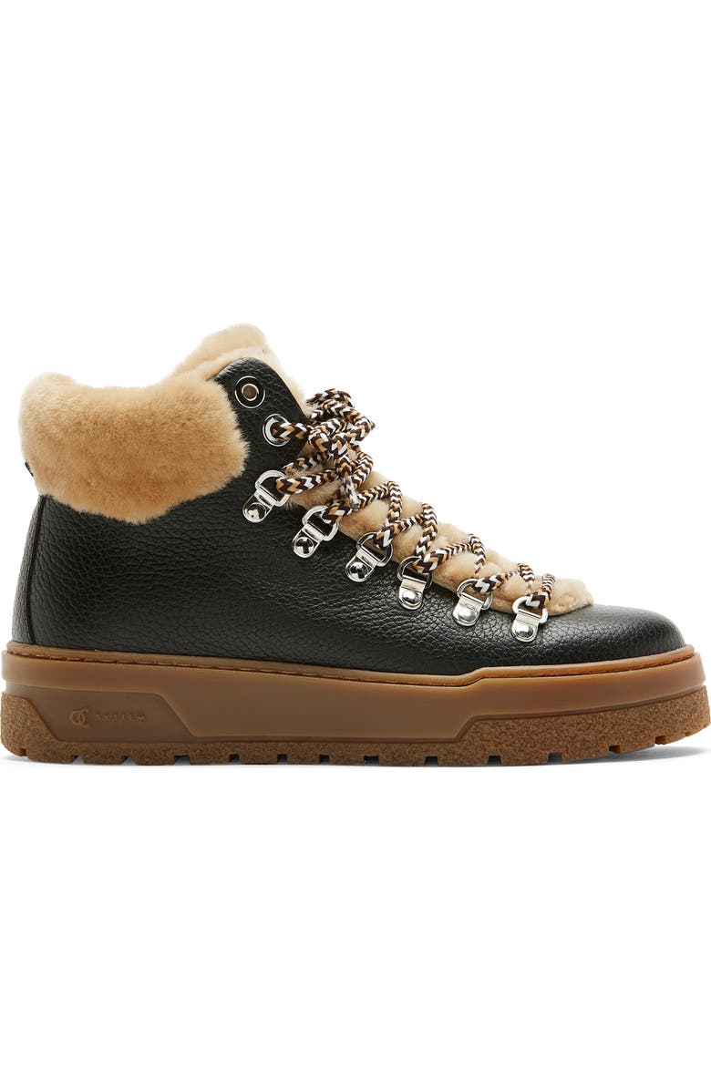 La Canadienne Lausanne Genuine Shearling Lined Waterproof Boot, Alternate, color, Brown Leather