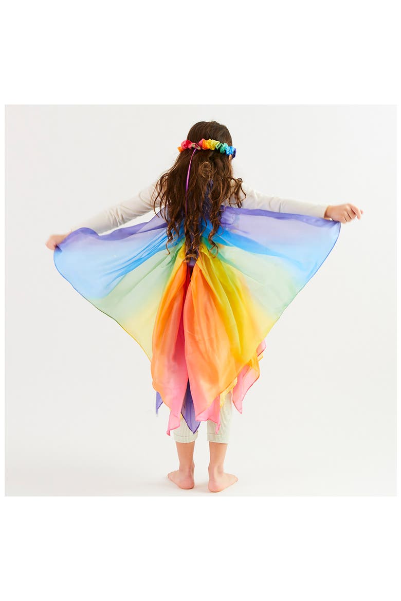 Kids' Rainbow Silk Fairy Wings, Alternate, color, RAINBOW